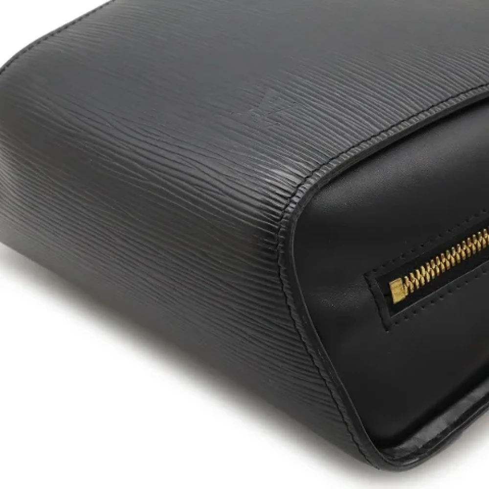 Louis Vuitton Vintage Pre-owned Leather backpacks Black Dames