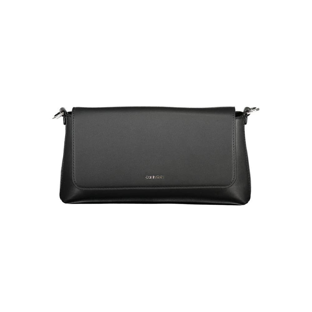 Calvin Klein Zwarte Polyester Handtas met Verstelbare Band Black Dames