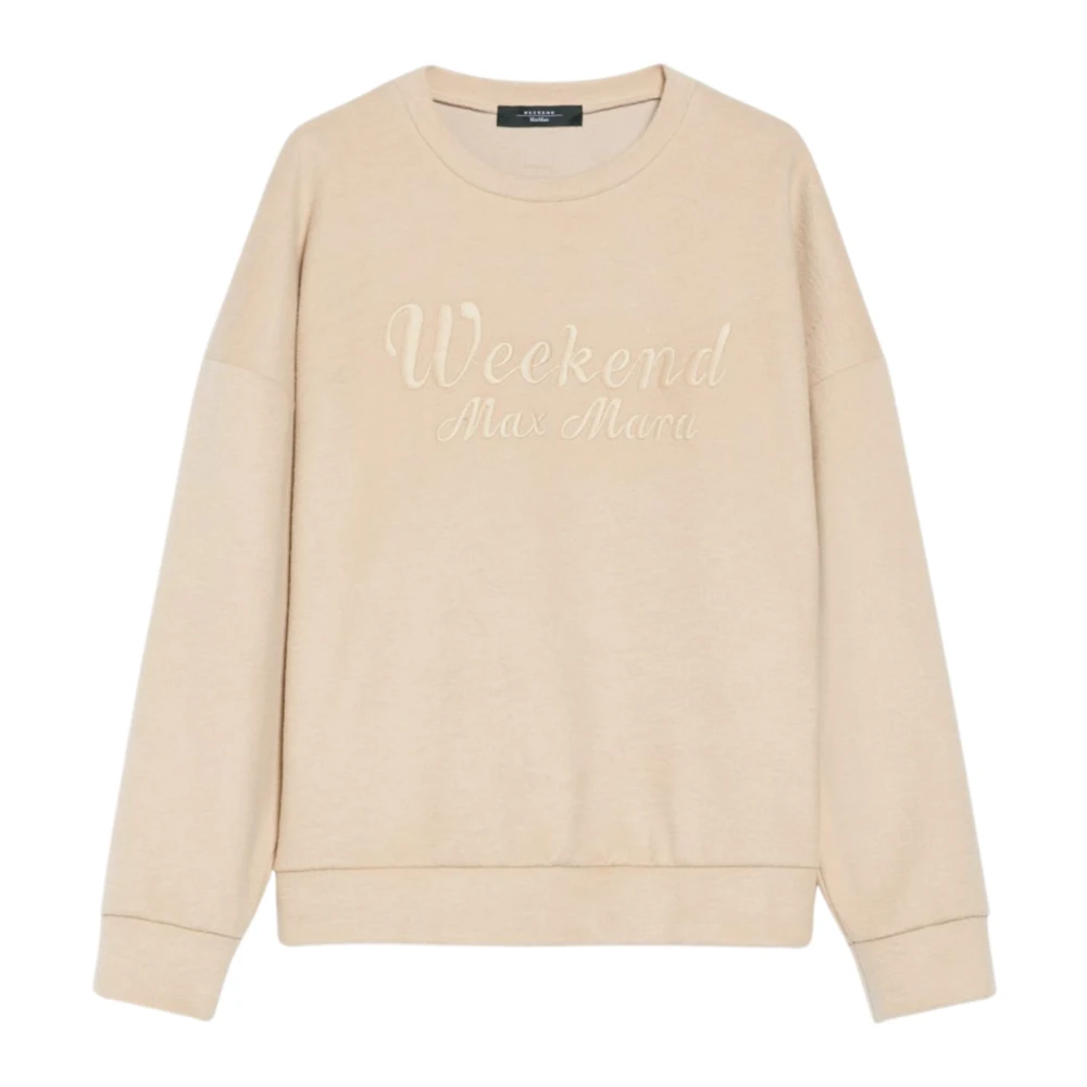 Max Mara Weekend Zachte Katoen en Wol Trui Beige Dames