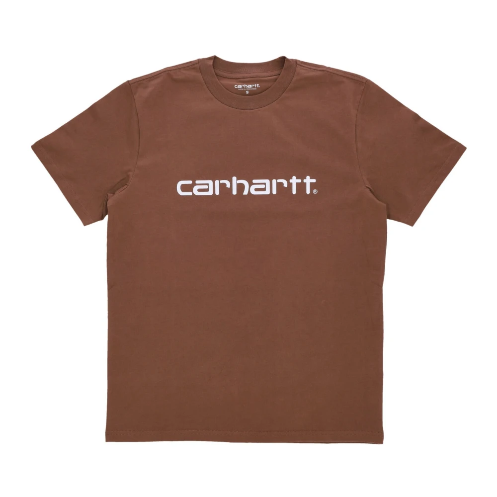 Carhartt WIP Script Tee Tamarind White Streetwear Brown Heren