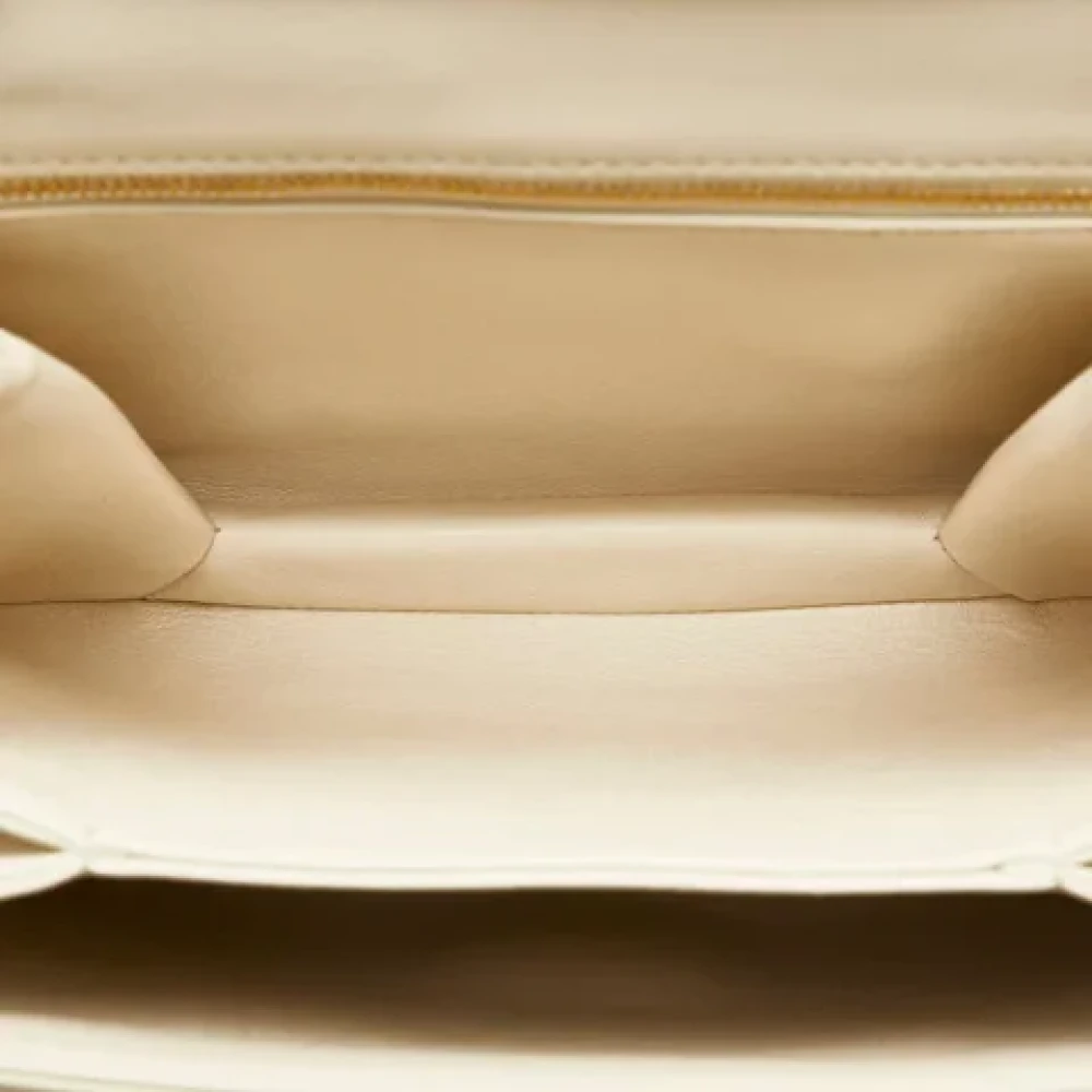Celine Vintage Pre-owned Leather shoulder-bags White Dames