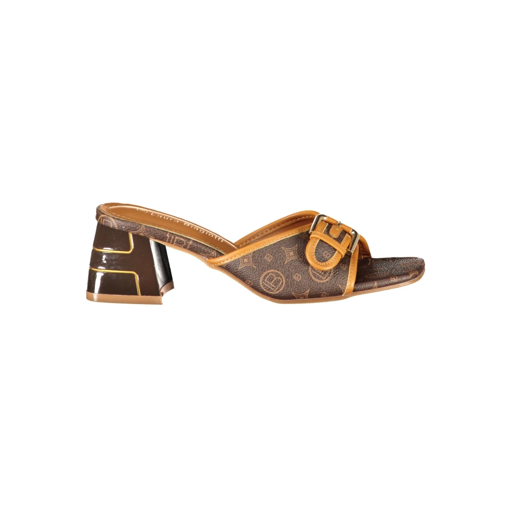 Laura Biagiotti Brown Heeled Mules, Female, 5 Uk, Heeled Mule