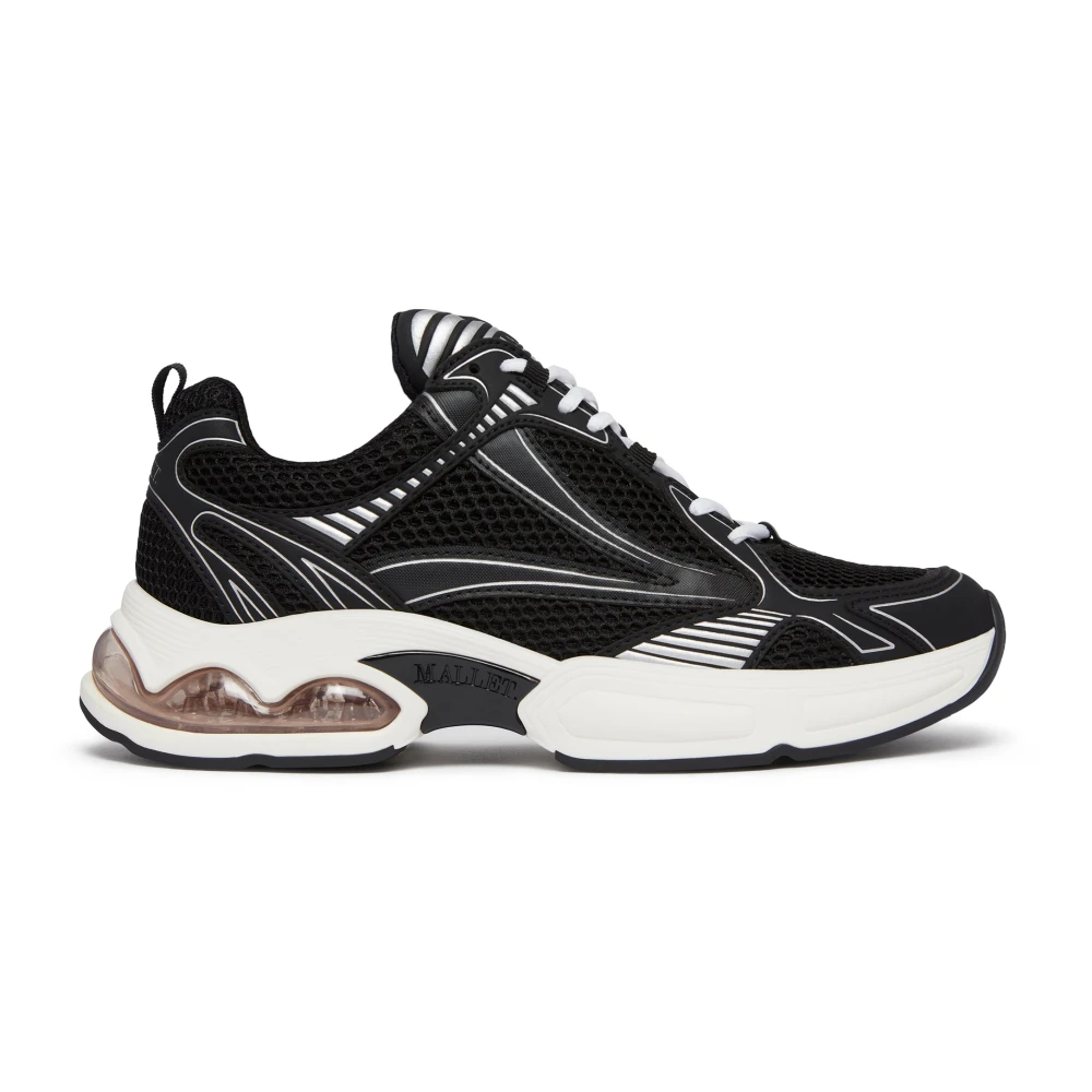 Mallet London Zwarte Zilveren Bubble Heel Sneakers Heren Schoenen