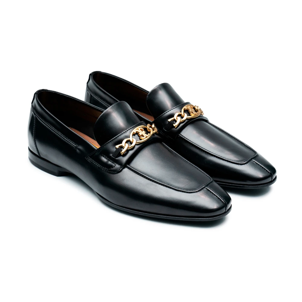 Fabi Klassieke Leren Loafers Zwart Black Heren