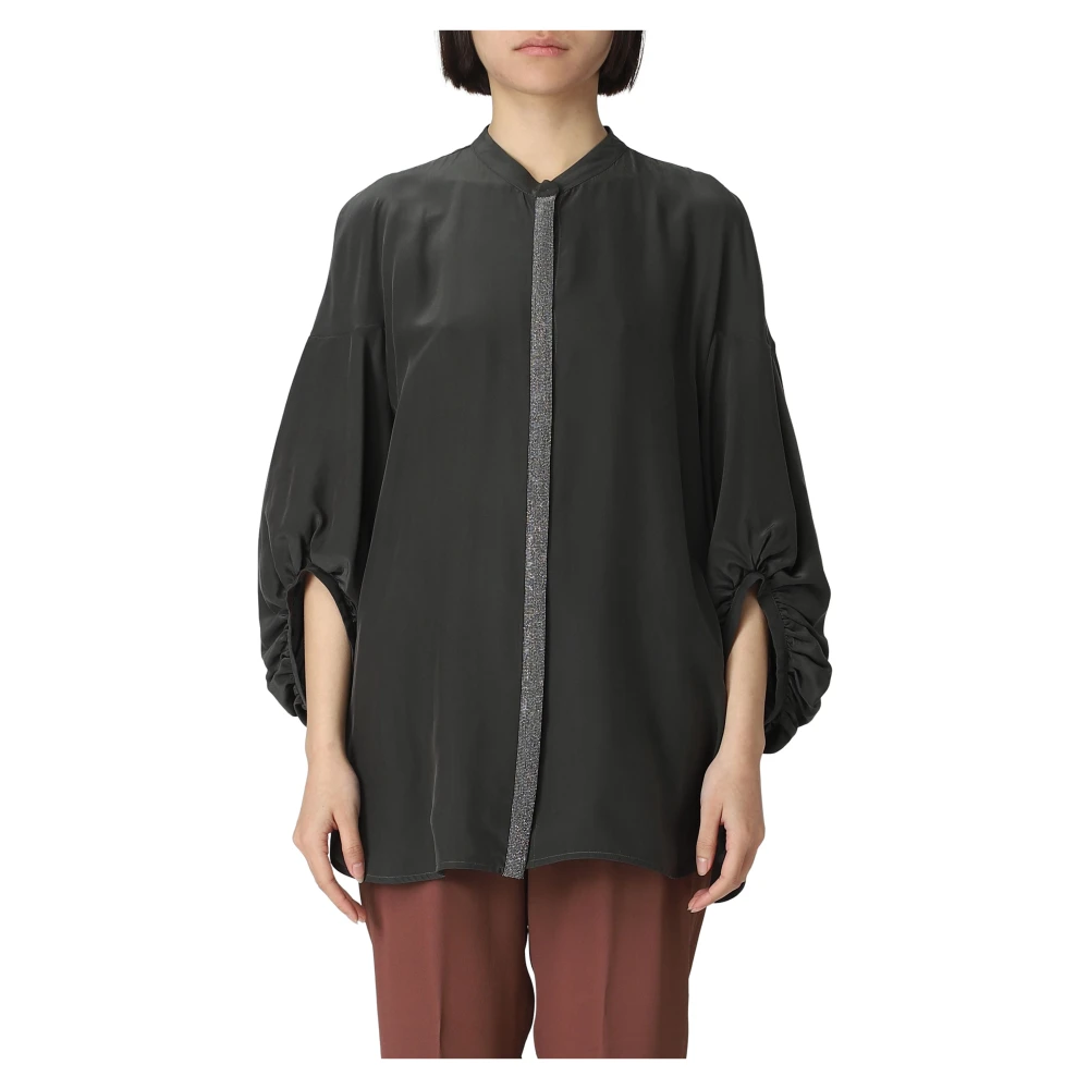 Fabiana Filippi Gray Blouses, Female, L, Blouse