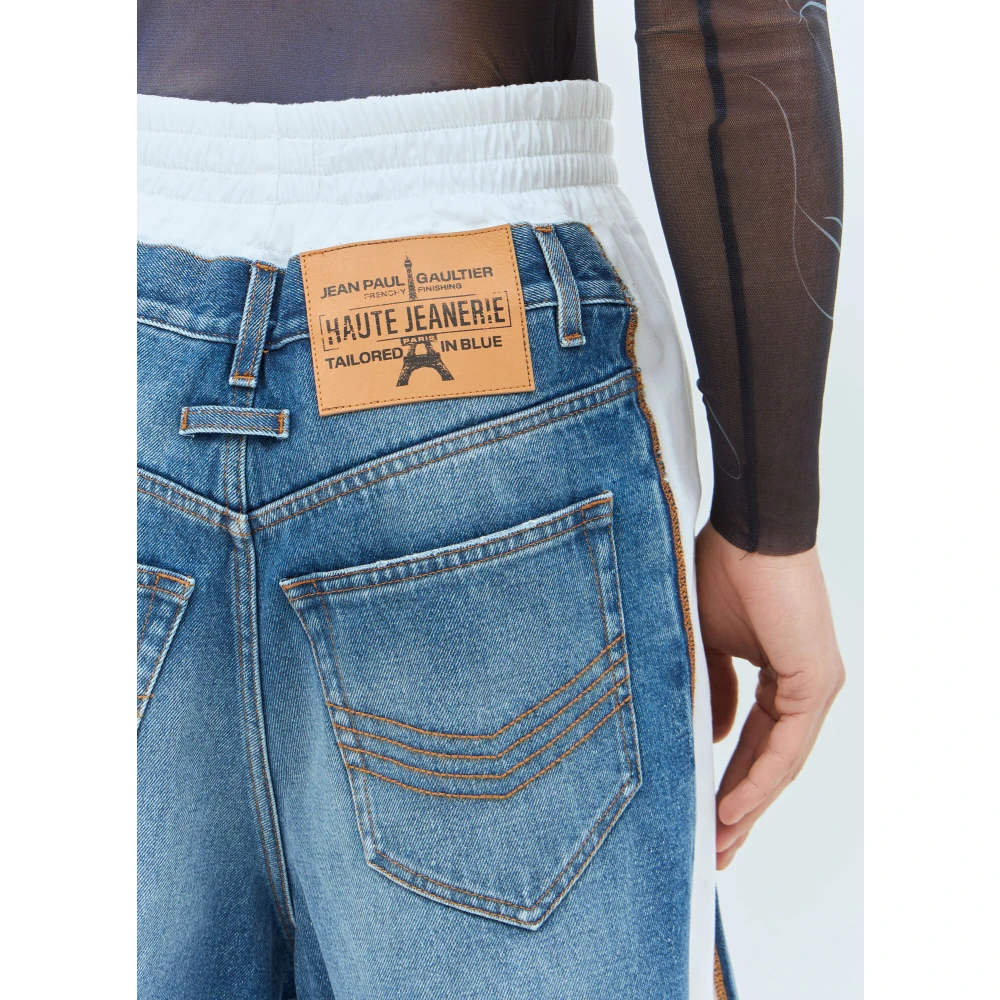 Jean Paul Gaultier Denim Panel Katoenen Shorts Blue Heren