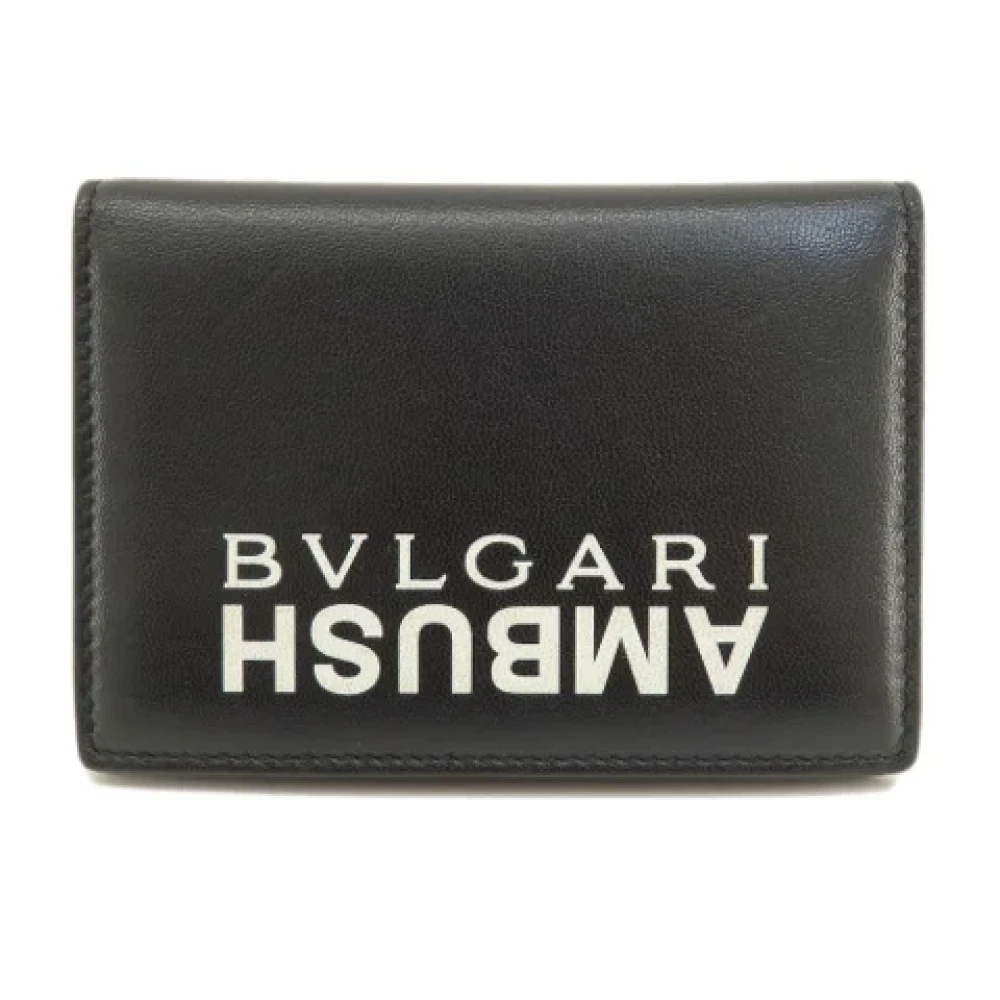 Bvlgari Vintage Pre-owned Leather home-office Black Dames