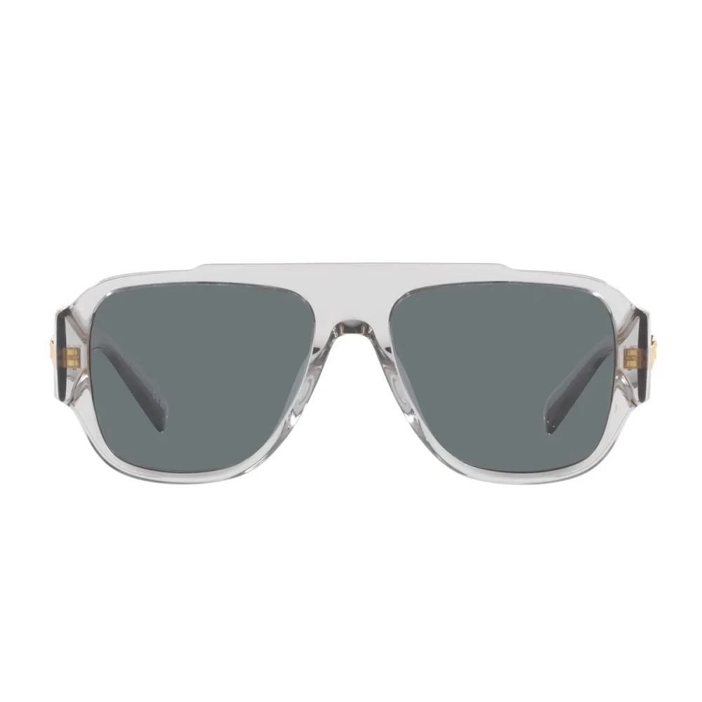 Versace Unisex Gray Bold Pillow Shape Sunglasses - Sunglasses - 57 Mm - Accessories
