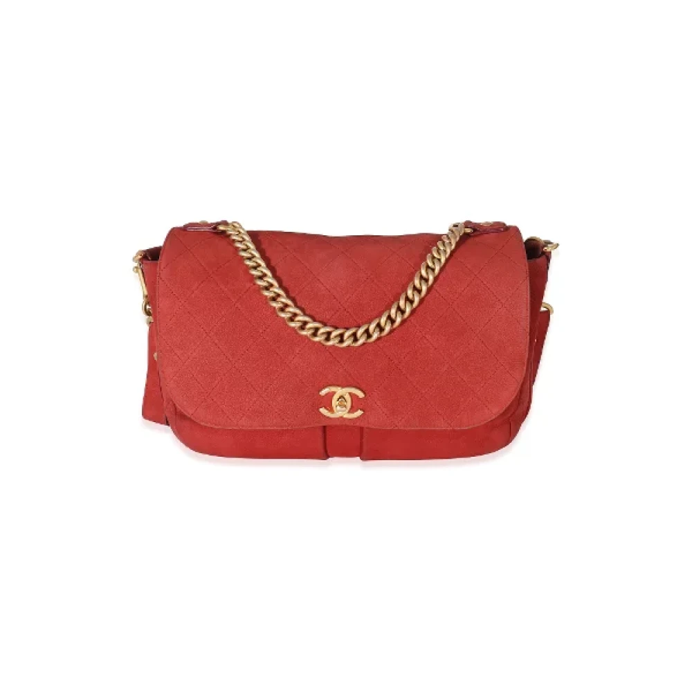 Chanel Vintage Pre-owned Suede crossbody-bags Red Dames