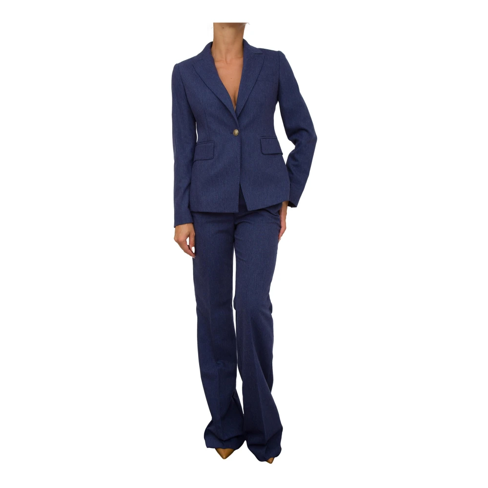 Marella Blauwe Denim Blazer Jas Blue Dames