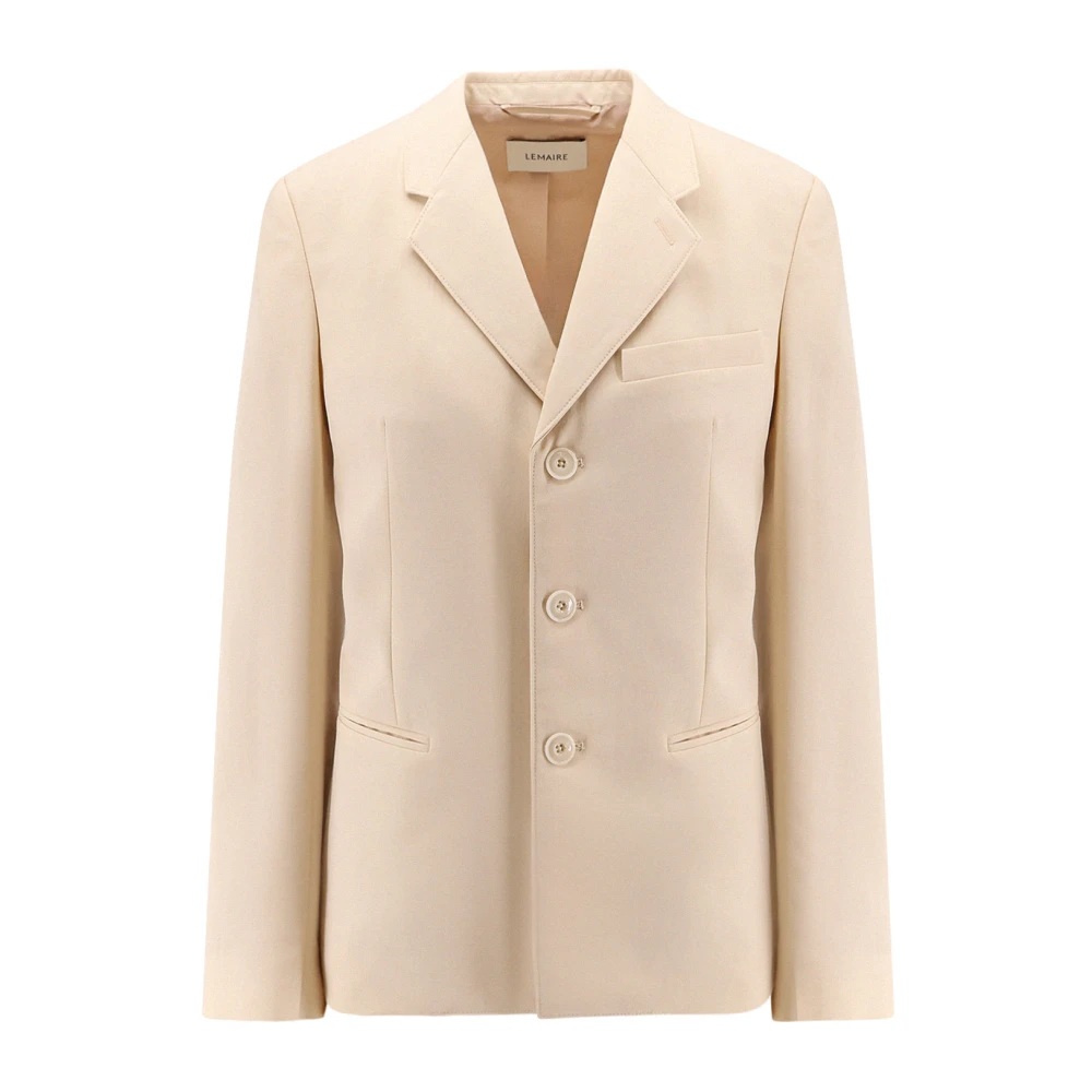 Lemaire Women's Beige Asymmetric Wool Blend Jacket