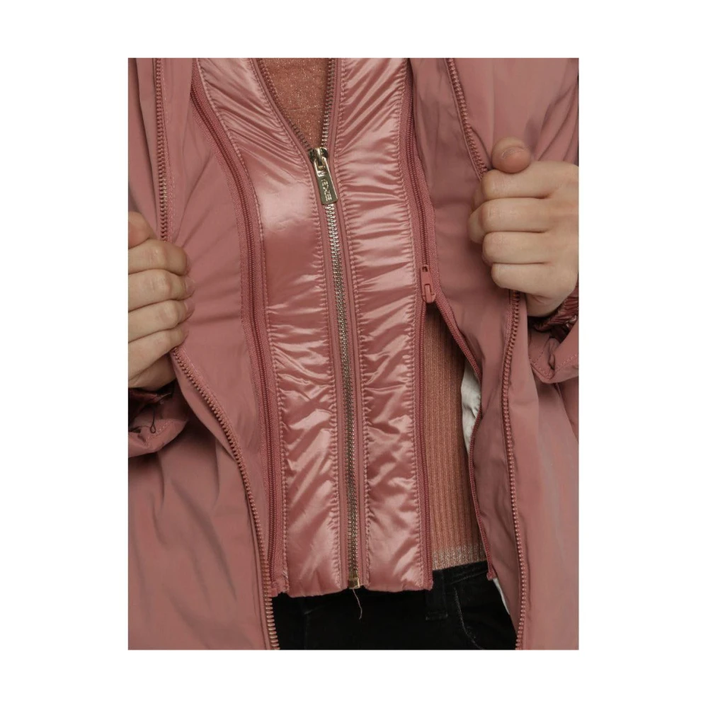 YES ZEE Pufferjas met afneembare capuchon Pink Dames