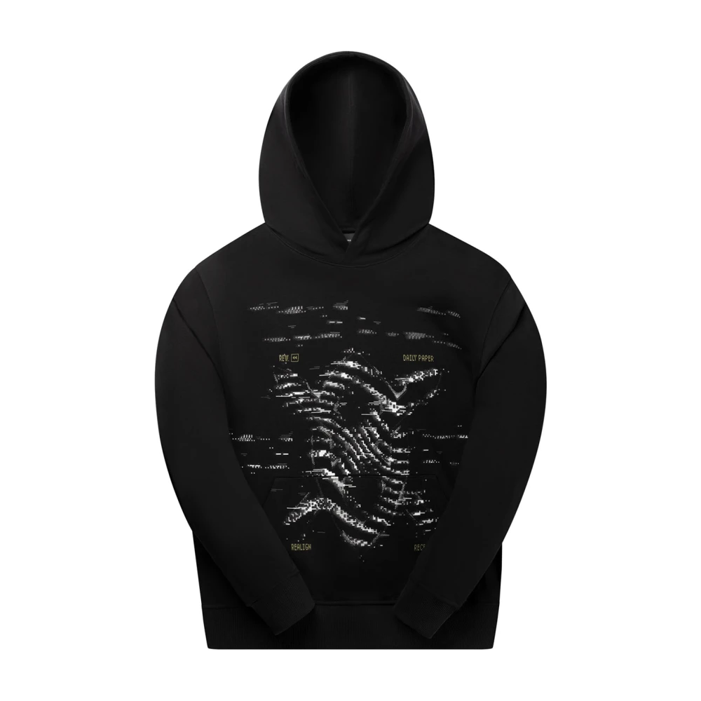 Daily Paper Nylon Gebreide kleding en Hoodie Rewind Black Heren