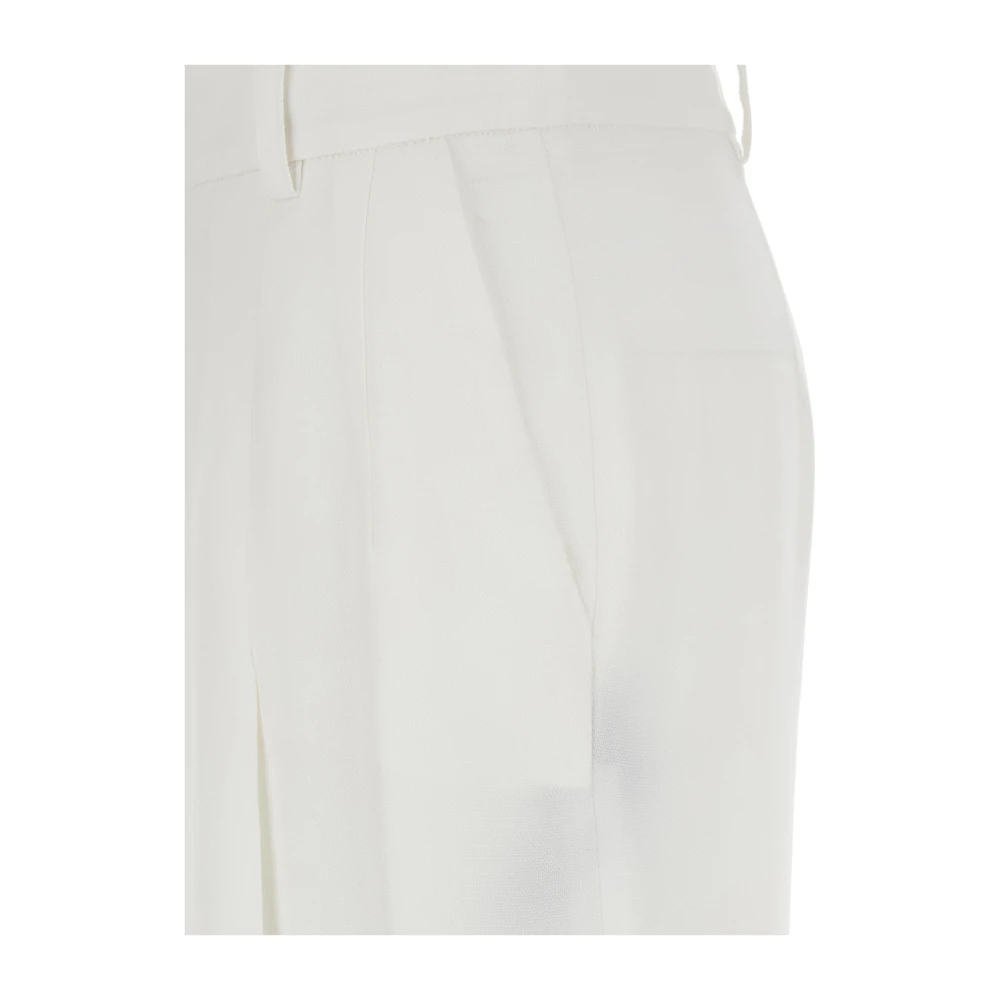 Federica Tosi Witte Palazzo Broek met Voorkant Pences White Dames