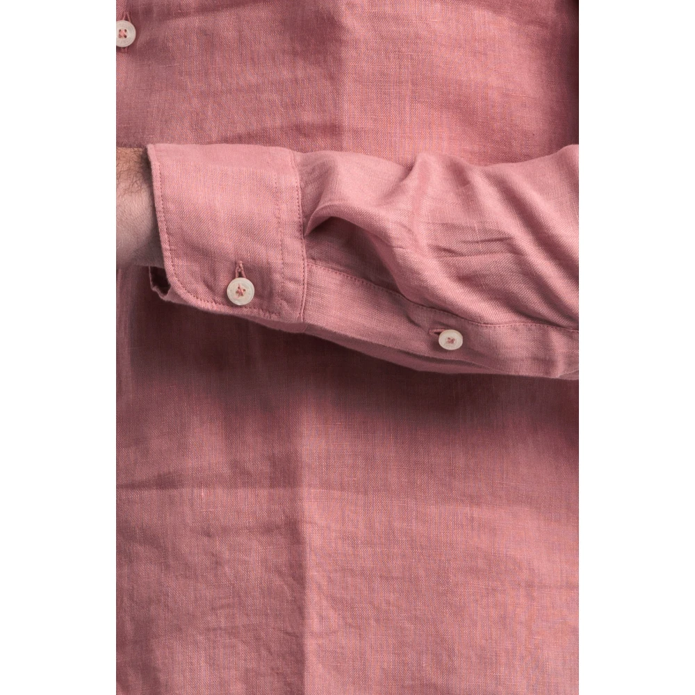 Altea Linnen Overhemd Pink Heren
