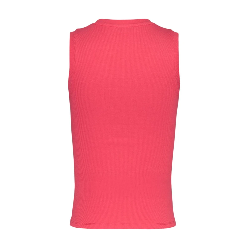Tommy Jeans Koraal Mouwloze Ronde Hals Top Red Dames