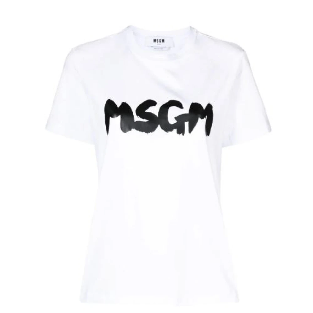 Msgm - Tops > T-Shirts - White - Msgm - Modalova