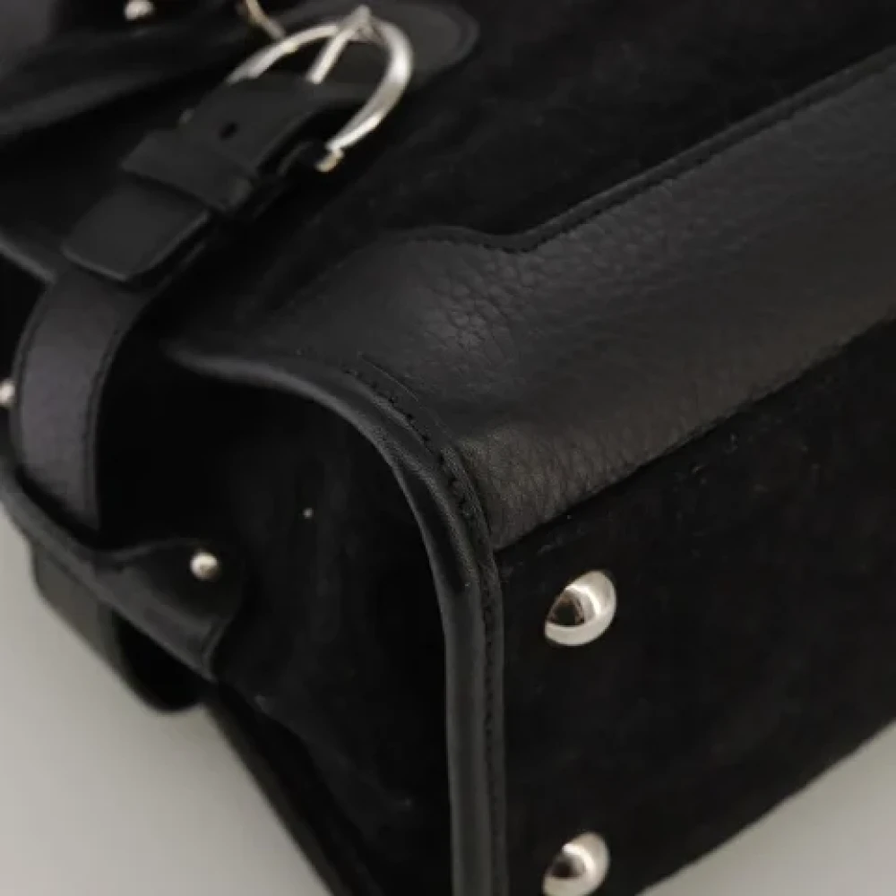 Salvatore Ferragamo Pre-owned Suede handbags Black Dames
