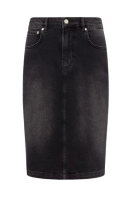 Stretch denimkjol i bomull