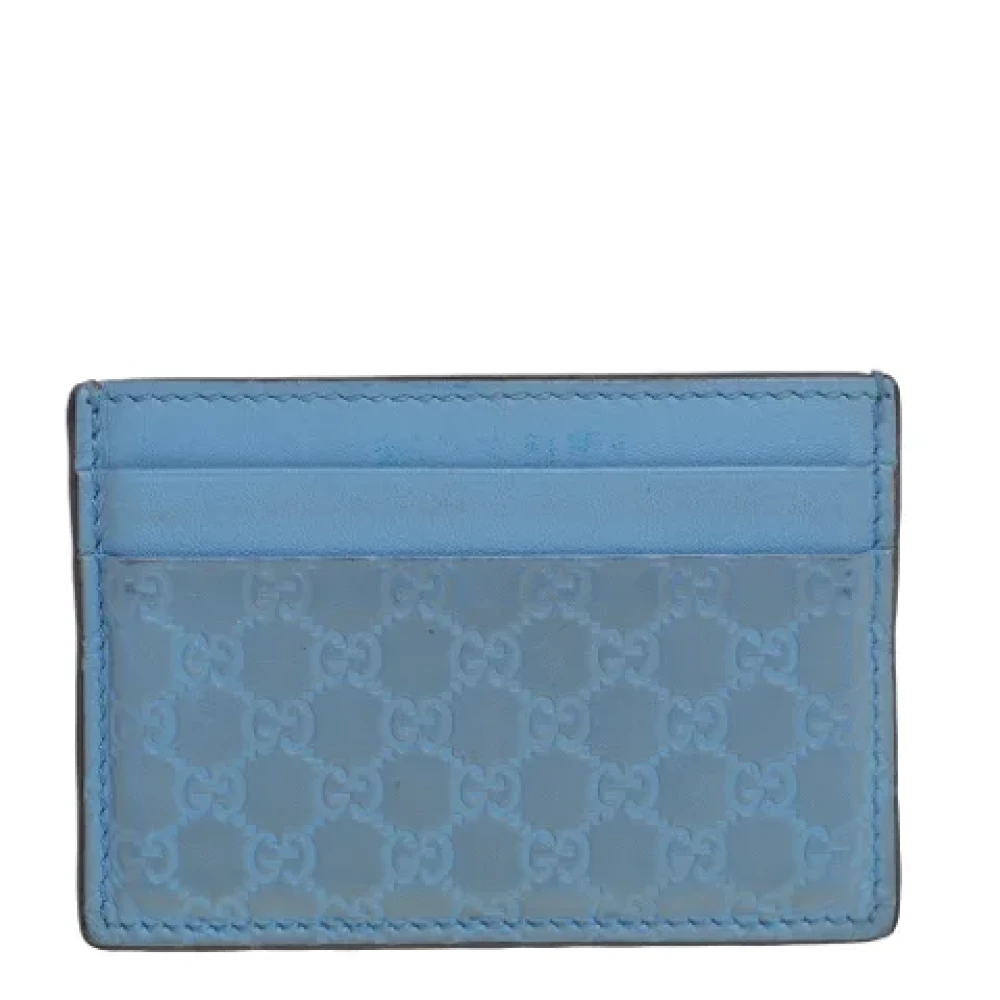 Gucci Vintage Pre-owned Leather wallets Blue Dames