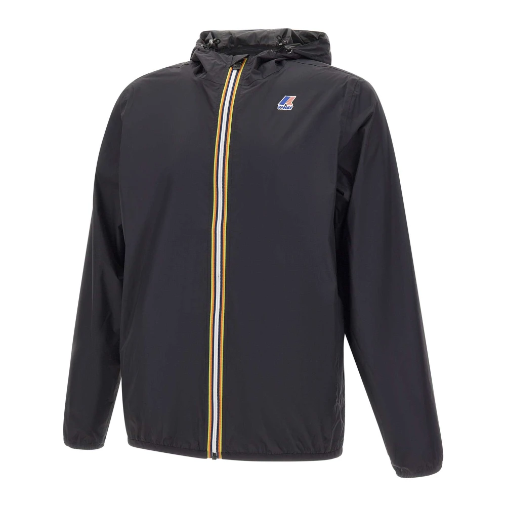 K-Way , Light Jackets, Male, Black, L, Le Vrai 4.0 Claude Jacket