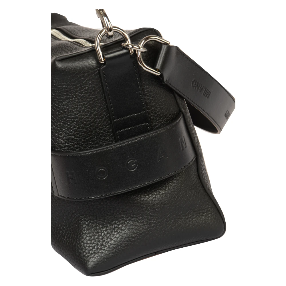 Hogan Zwarte Script Bauletto Tas Black Dames