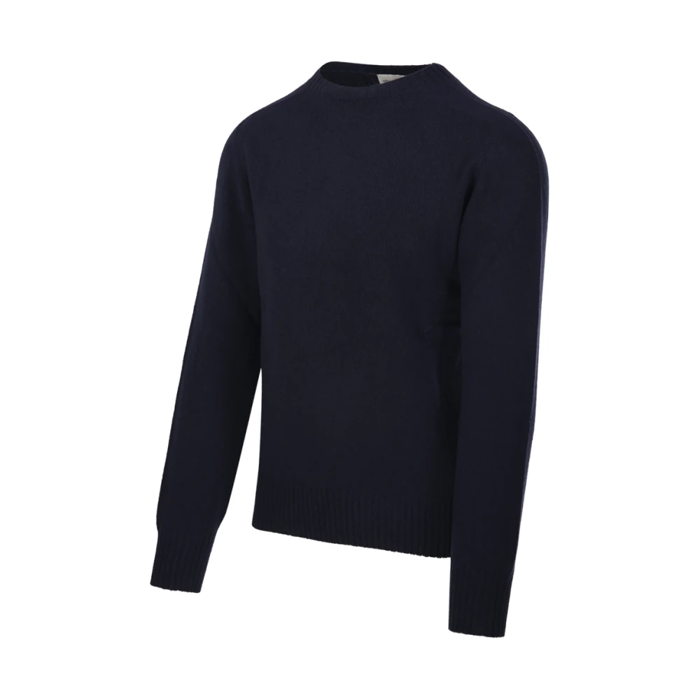 Officine Générale Donkerblauwe Seamless Sweater Blue Heren