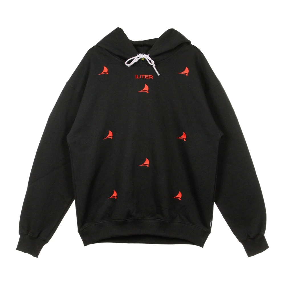 Iuter Zwarte Lichtgewicht Hoodie Skipper Sweatshirt Black Heren