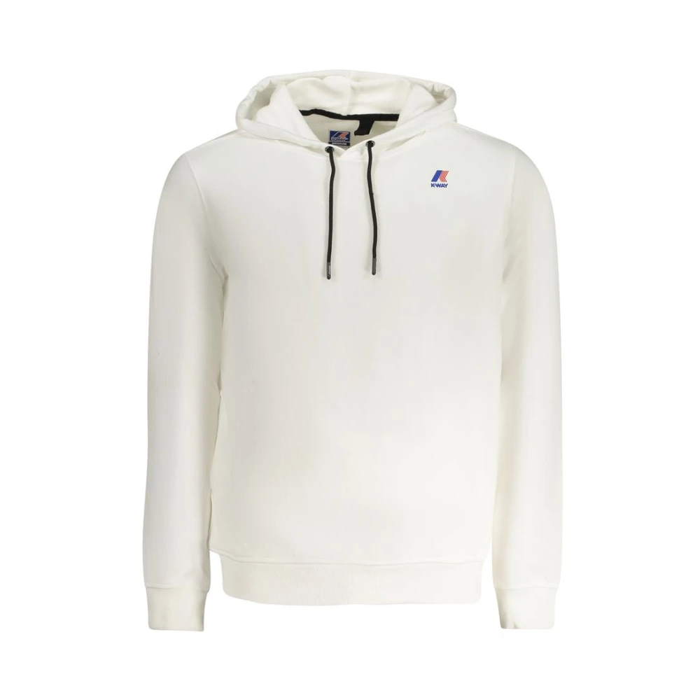 K-Way Men's White Hoodies,, Hooded Jumper With Print Logo 2XL