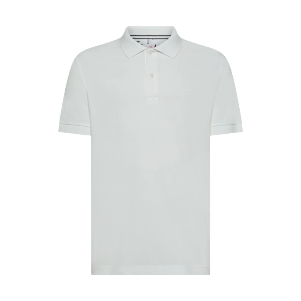 Sun68 Men's White Cold Dye Polo Shirt