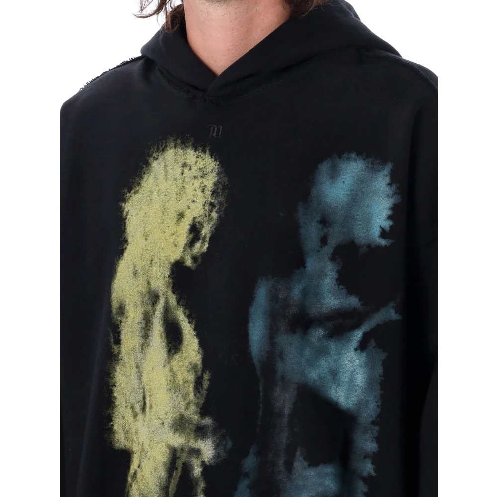 Misbhv Zwarte Gebreide Hoodie Aw24 Black Heren