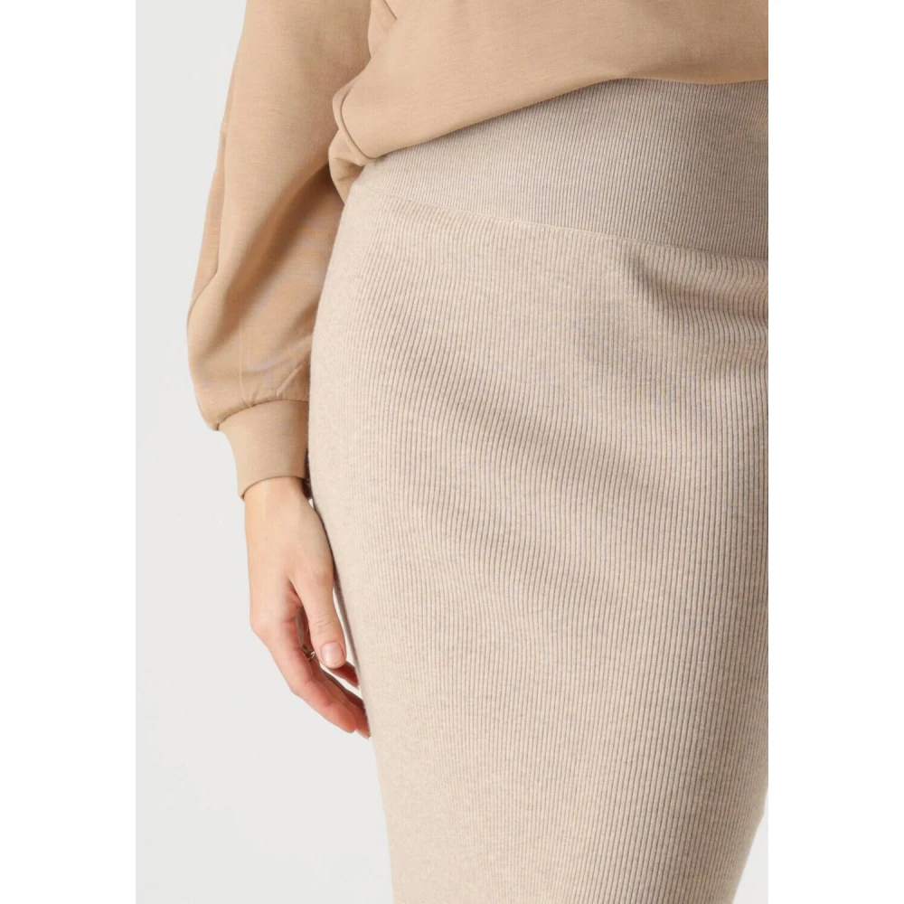 InWear Beige Rib Rok voor Vrouwen Beige Dames