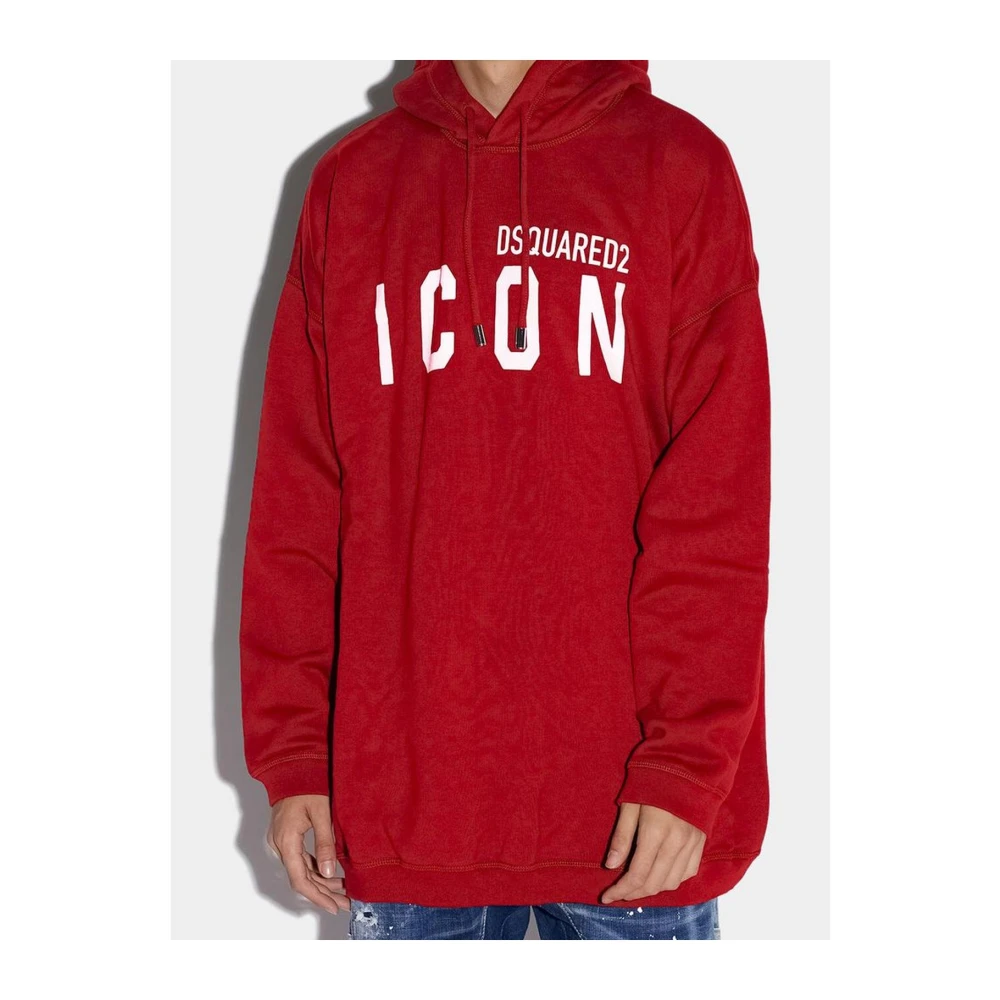 Dsquared2 Comfortabele Katoenen Trui Red Heren