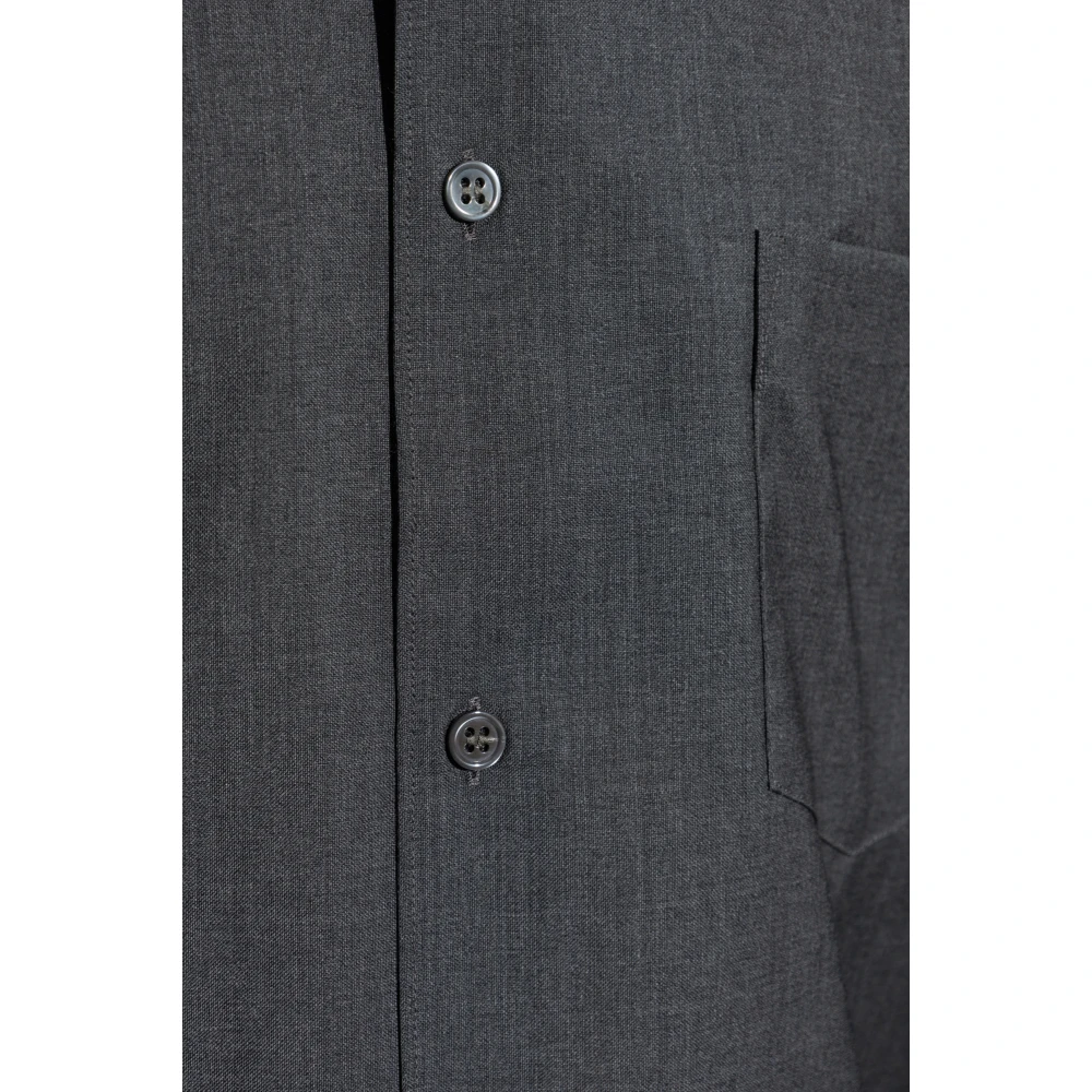 Comme des Garçons Wollen overhemd Gray Heren
