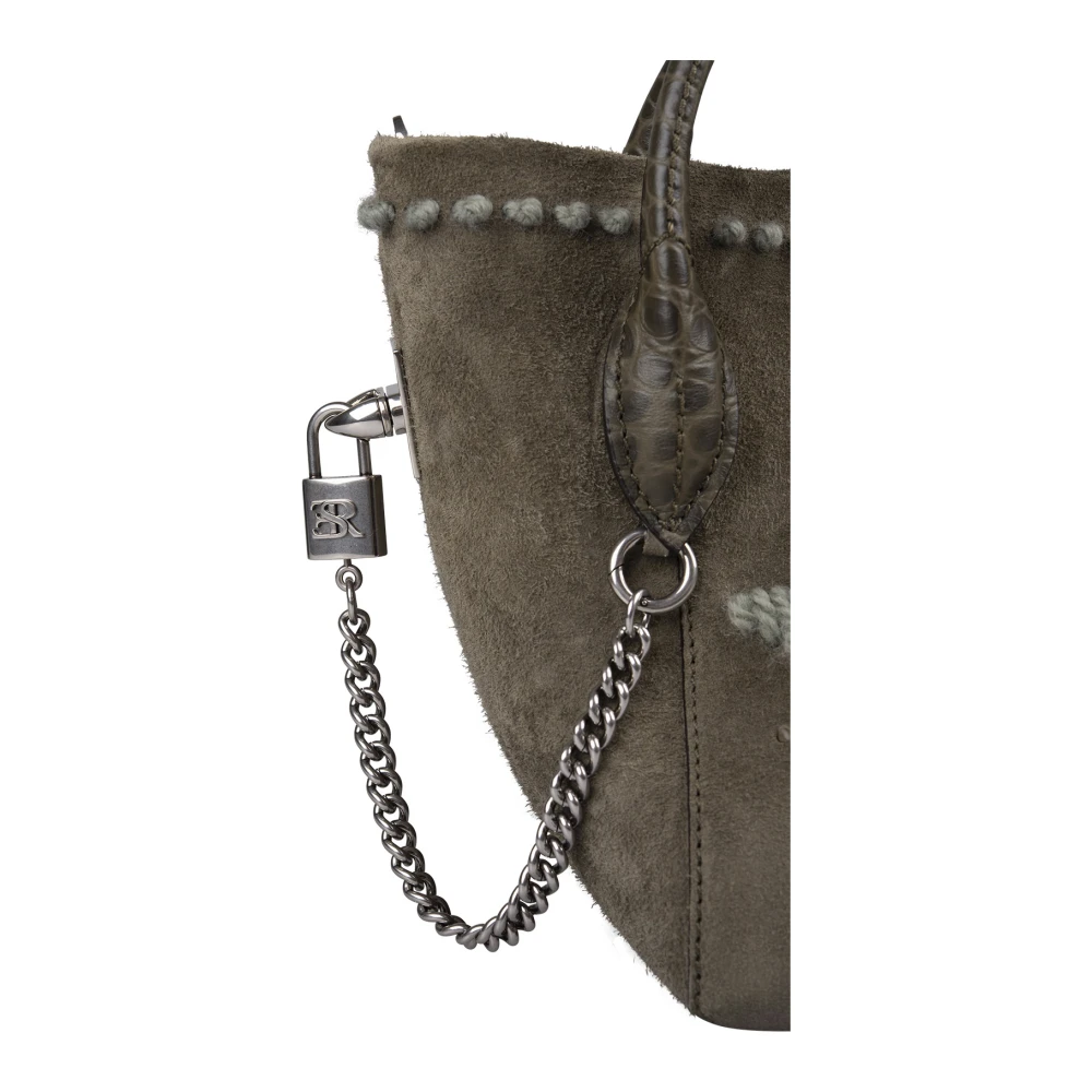 Ermanno Scervino Groene Margot Tas met Krokodillenprint Green Dames