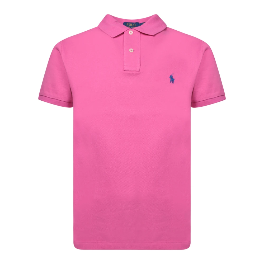 Polo Ralph Lauren Slim Fit Piquet Polo Shirt Pink Heren