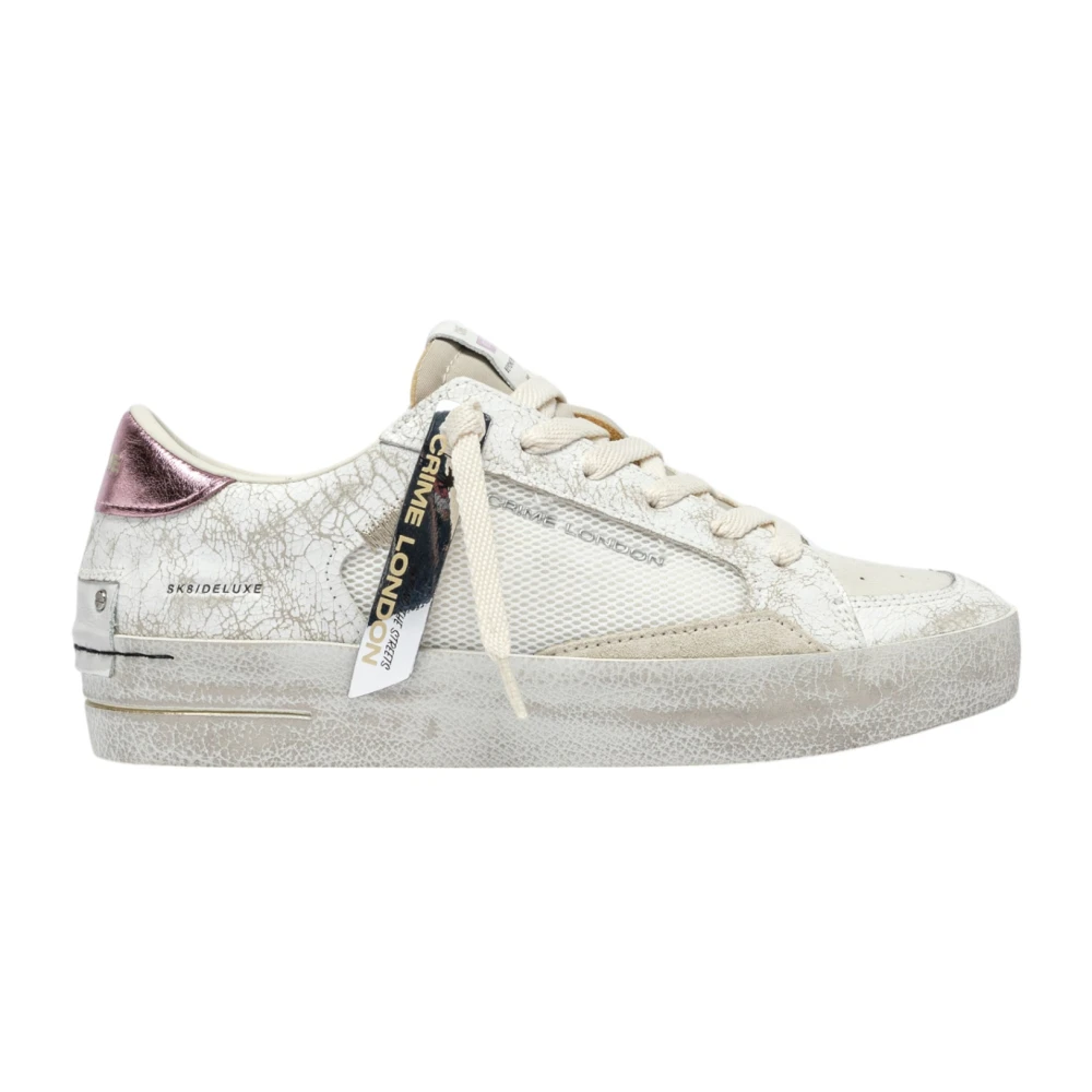 Crime London Vita Sneakers SK8 Deluxe White, Dam