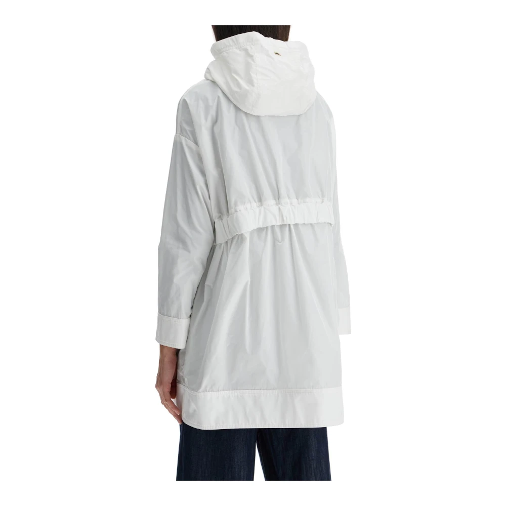 Herno Waterdichte Parka met 3 4 Mouwen White Dames