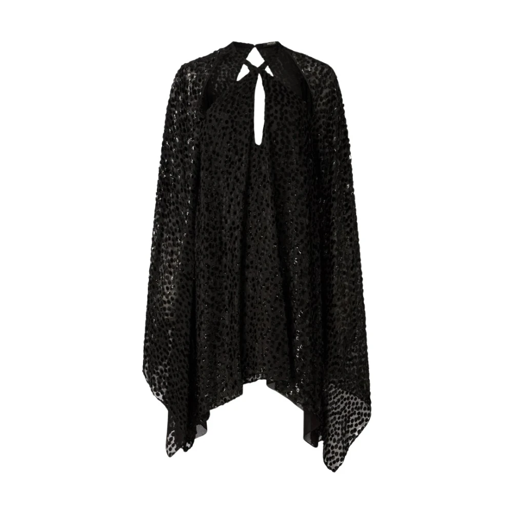 Roberto Cavalli Black Party Dresses, Female, M, Polka-Dot Caftan