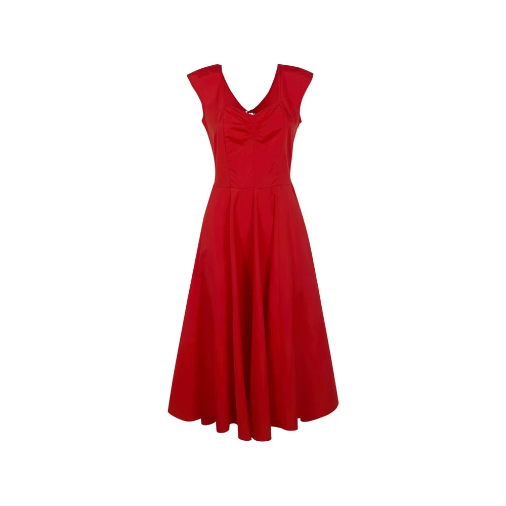 Aspesi Women's Red Midi Dresses, S, Dresses