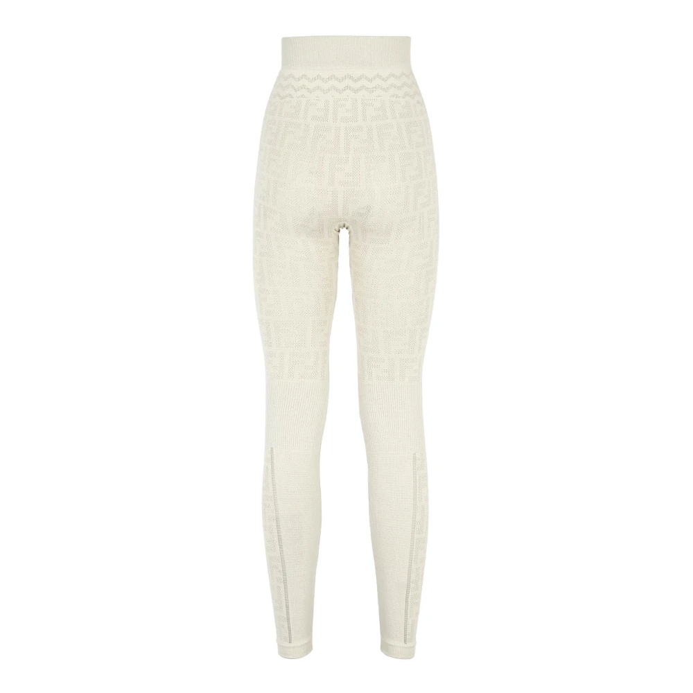 Fendi Technische Logo Leggings White Dames