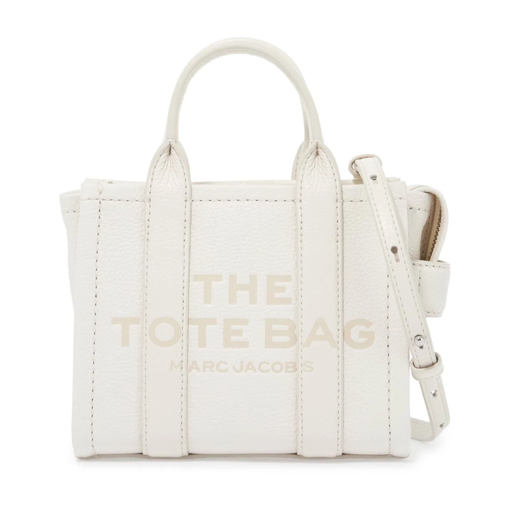 Marc Jacobs Läder Mini Tote Bag White, Dam