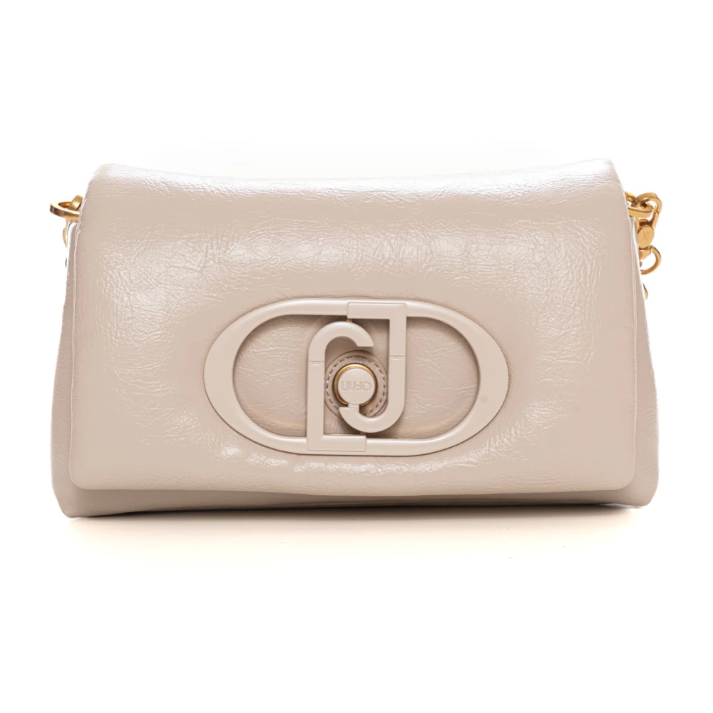 Liu Jo Crossbody tas met kettinghandvat en logo White Dames