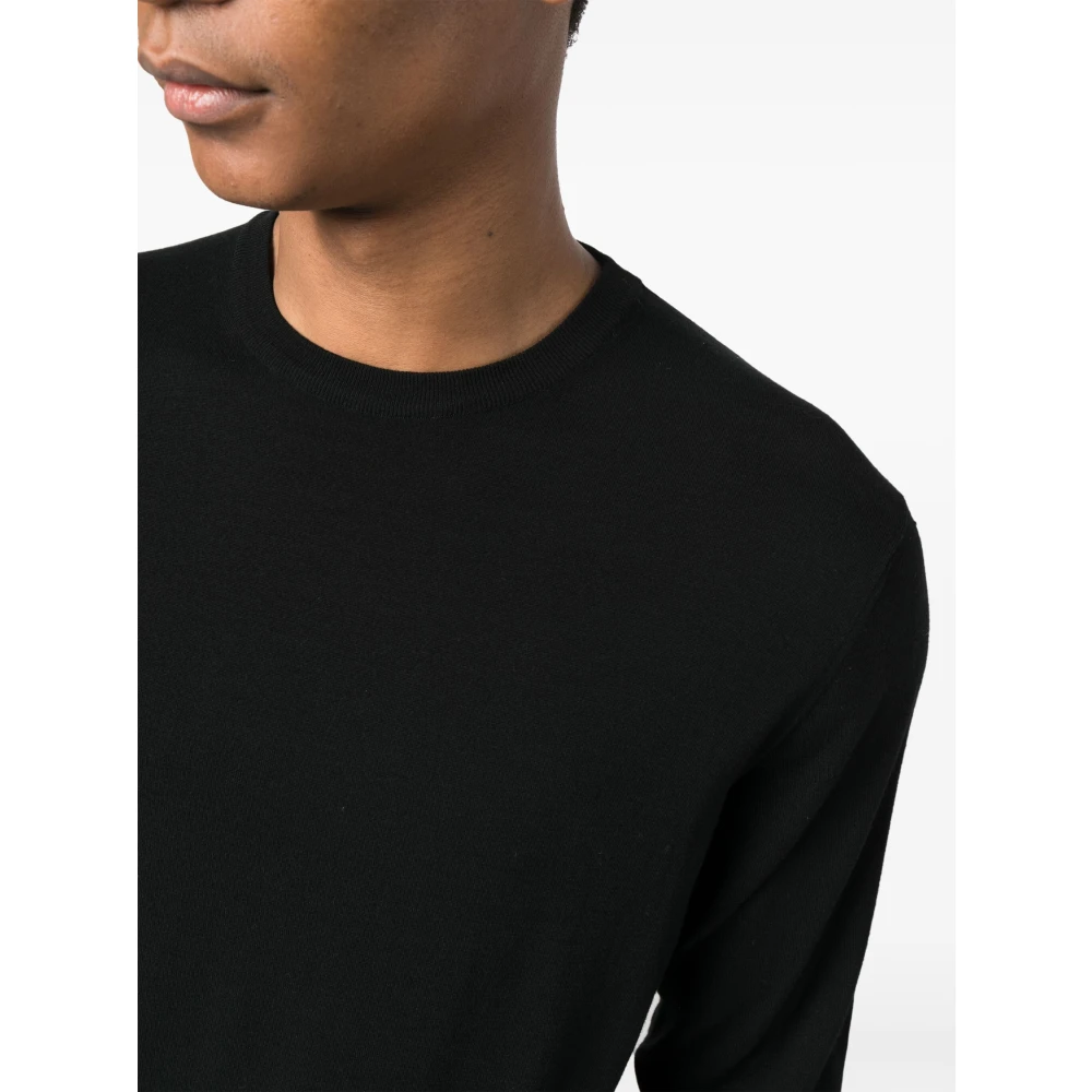 Colombo Slim Fit Wollen Gebreide Kleding Made in Italy Black Heren