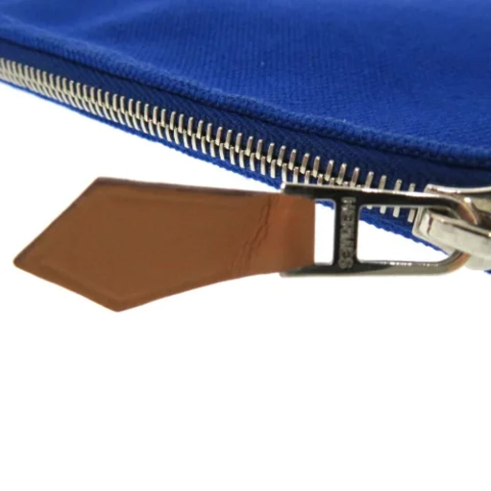 Hermès Vintage Pre-owned Canvas pouches Blue Dames