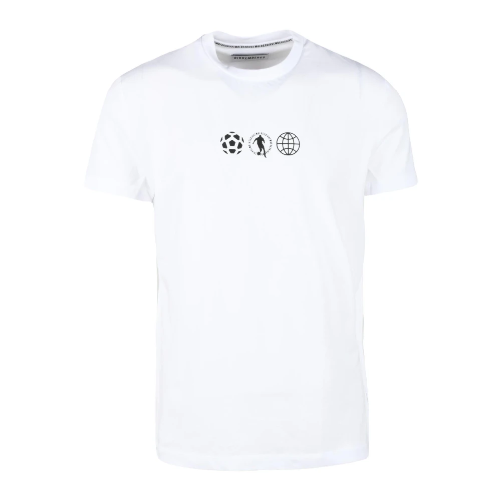Bikkembergs Katoen Elastaan T-shirt White Heren