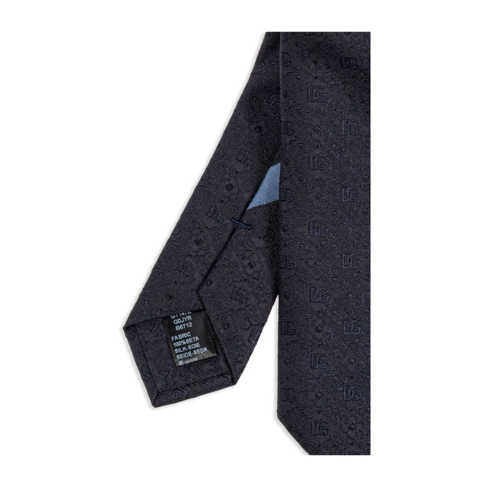 Dolce & Gabbana Blauwe Zijden Stropdassen voor Mannen Blue Heren
