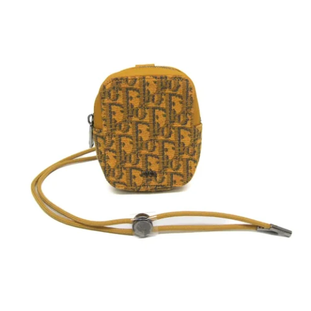 Dior Vintage Pre-owned Leather pouches Yellow Dames