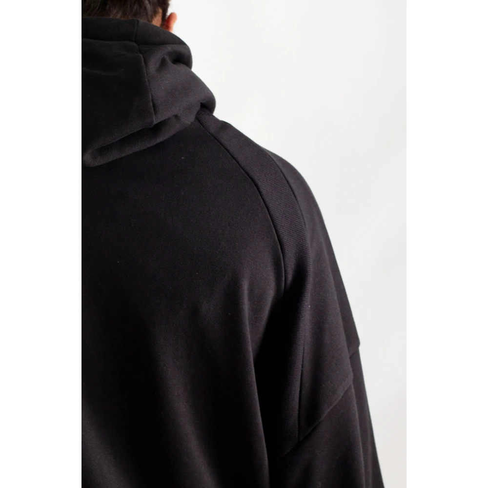 Krakatau Oversize Zip Hoodie in Zwart Black Heren