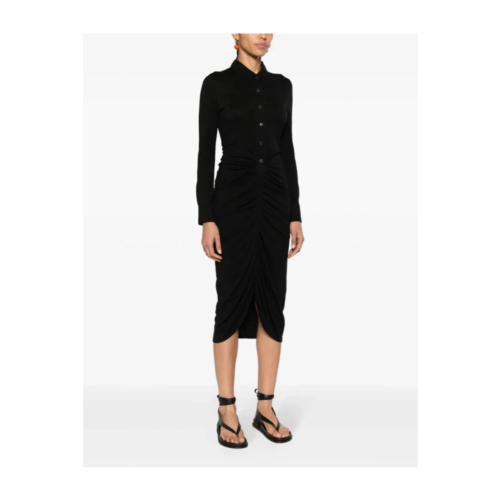 Isabel Marant Étoile Zwarte Ivalia Jurk Black Dames